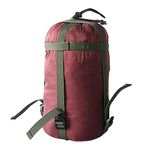 GeKLok Nylon Compression Stuff Sack for Sleeping Bag, Lightweight Compression Sleeping Bag, Storage Stuff Sack Design For Camping for Backpacking Hiking Camping Outdoor Living(Wine Red)