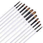 Detail Paint Brushes Set, Paint Brushes,Watercolor Paint Brushes Set, Acrylic Brushes for Painting-Watercolor, Oil Painting, Acrylic, Face Body Nail Art, Crafts, Rock Painting（12 pcs）