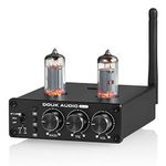 Douk Audio P6 Tube Preamp Home Audio Preamplifier Mini Valve Pre Amp with Bluetooth Bass and Treble Tone Controls for HiFi Stereo Active Speakers with RCA USB Input