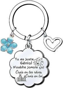 Lumengqi Porte-clés pour hommes Femmes Un cadeau de remerciement pour la famille, les amis, les petits amis, les petites amies, les collègues Voiture Porte-clés L'anniversaire Merci pour le cadeau (3)