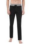 Jockey Men's Slim Fit Track pants(9510_Black & Grey Melange_medium_Black & Grey Melange_Medium)