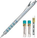 Pentel GraphGear 1000 Premium Mechanical Drafting Pencil Set with Refill Leads and Refill Erasers, Retractable, For Students, Architects, Engineers, Artists, 0.7mm Medium Point, 1 Pack