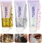 Dacitiery 3Pcs Body Glitter Gel, 50