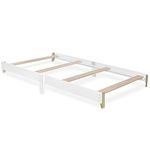 Dream On Me Mini Crib Bed Rail in White, Converts Mini Cribs to Twin Size Beds, Solid Wood Construction