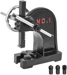 VEVOR Arbor Press, 1 Ton Manual Arbor Press with Handwheel, 5.9" Maximum Height, Cast Iron Heavy-Duty Manual Desktop Arbor Press, Precision Hand Press for Stamping, Bending, Stretching, Forming