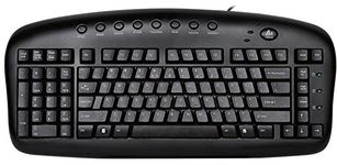 Ergoguys Left Handed Keyboard Wired USB Black (KBS-29BLK) -