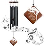 HOWARMER Memorial Wind Chimesfor Loss of Loved One, 36" Sympathy Wind Chimes Gifts for Who Loss of Mom Dad Brother Friends, Outdoor Classic Black Wind Chimes Suitable for Garden, Patio Decoration