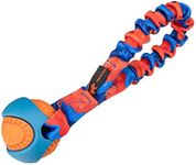 Tug-E-Nuff Pocket PowerBall Bungee | Shock Absorbing Bungee Handle | Durable Ball Toy for Dogs | Ideal for Interactive Dog Training and Dogs of all Ages | 23 cm (9 inches) in size