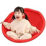 MONDEX Wobble Disk for Toddlers, Kids Autism Sensory Balance Training Large Spinning Chair, Indoor Rocking Chair Vestibular Exercises Sit and Spin Play Equipment for Kids 3-10,Red