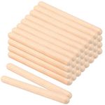 TAICHEUT 48 Pieces Rhythm Music Sticks, 8 Inch Music Lummi Wood Sticks Classical Natural Hardwood Claves Musical Percussion Instrument, Suitable for Music Lovers, Musician