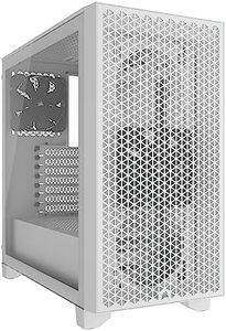 CORSAIR 3000D Airflow Mid-Tower PC Case - White - 2X SP120 Elite Fans - Four-Slot GPU Support – Fits up to 8X 120mm Fans - High-Airflow Design