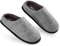 DUNLOP Knitted Slippers for Men (Light Grey, numeric_10)