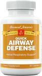 Bernard Jensen's Quick Airway Defense - Respiratory Support Supplement, Natural Lung Health Aid, Clear Breathing Formula, Immune System Booster, 60 Plant-Based Tapioca Capsules