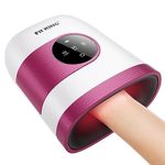 FIT KING Hand Massager with Heat - Cordless & Portable & Touch Screen - Ideal Gifts for Women - Rose Red