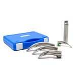 IS IndoSurgicals Fiber Optic Laryngoscope Set (Blade Size 1, 2, 3 & 4, Macintosh Type)