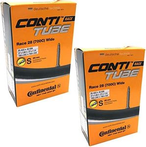 Continental Race 28 700 x 25-32c Bike Inner Tubes with Presta 60mm Valve (Pair),Black