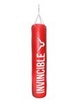 Invincible Classic Vinyl Never Tear Boxing Bag Red 100CM 25 KG