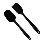 Silicone Spoon Spatula, Wok Spatula, Non-Stick Kitchen Utensils with Steel Core for Cooking, 1 Silicone Spatula and 1 Spoon Spatula