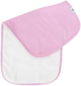 SWaddle AN Premium Baby Burp Cloths, Extra Soft Spit Up Rags with 3 Absorbent Layers, 21" x 10" Size, Pink Tint