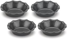 Cuisinart 4 Piece Fluted Tartlet Pan Set, Mini, Steel Gray