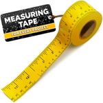 12 Inch Repeating Adhesive Measuring Tape – 13.9 Yards, 1” Wide, Dual Metric, Left-Right Reading, Flexible & Strong Adhesive Ruler Tape for DIY, Crafts, Woodworking, and Sewing Tools Set