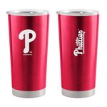 Logo Brands Philadelphia Phillies - 20oz Gameday Stainless Steel Tumbler, Double-Wall Insulated, Slider Lid