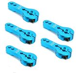 WANGCL 5PCS 25T Servo Horn Aluminum Servo Horn Arm 35mm for RC Car RC Crawler Monster Trucks Compatible with FUTABA GM995 GM996R Servo - Blue