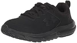 Under Armour Women's Charged Assert 10 D Running Shoe, (002) Black/Black/Black, 9 Wide