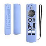 kwmobile Case Compatible with Toshiba and Insignia NS-RCFNA-21, CT-RC1US-21, CT95018 / Fire TV Case - Soft Silicone Cover for Remote Control - Light Blue