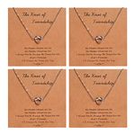 YELUWA 4 Pcs Knot Best Friend Friendship Necklaces Forever Love Knot Infinity Friendship Necklaces Jewelry Distance Matching Birthday Bridesmaid Maid of Honor Women Girl Sisters Wedding Bridesmaid Proposal