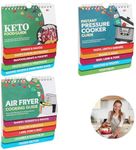 Skyygemm 3 Pcs Keto Diet Book Air Fryer Cheat Sheet Magnets Electric Pressure Cooking Quick Guide Booklet Magnetic Food Times Chart for Kitchen Ketogenic Reference List Oven Air Fryer Accessories