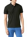 Fruit of the Loom Men's 65/35 Polo Shirt Pack of 3, Black, X-Large