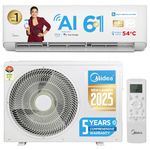Midea 1 Ton 5 Star, 5 Years Comprehensive Warranty,AI+ Wi-Fi Smart Inverter Split AC (Copper, Convertible 6-in-1,KW Display, PM 2.5 Filter,4 Way Swing,Santis Pro-X RYL (Wi-Fi), MAI12SP5R35W0,White)