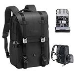 K&F Concept Camera Backpack, Camera bags for photographers Large Capacity Camera Case with Raincover,15-15.6 Inch Laptop Compartment Compatible for Canon/Nikon/Sony/DJI Mavic Drone(Beta Backpack 20L)