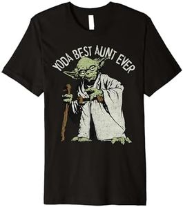 Star Wars Yoda Best Aunt Ever Portrait Premium T-Shirt