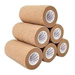 COMOmed Cohesive Bandage First Aid Bandages Cohesive Wrap Adhesive Bandage Tape 6 Rolls 10cm Skin