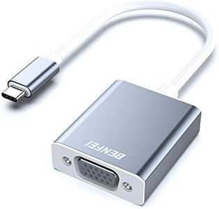 BENFEI USB C to VGA Adapter, Type-C(Thunderbolt 3/4) to VGA Adapter with iPhone 15 Pro/Max, MacBook Pro/Air 2023, iPad Pro, iMac, S23, XPS 17, Surface Book 3 and More[Aluminium Shell]