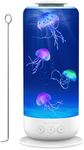 Eyesound Jellyfish Lamp - 7 Color Changing LED Tank Aquarium Light, Mood Lamp for Home Office Bedroom Decor, 2 Lighting Modes for Relax/Sleep, Gift for Kids Teens Adults