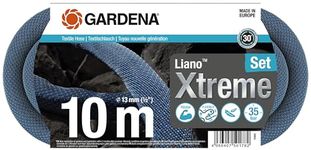 Gardena Liano Xtreme 1/2 inch, 10m set: Extremely robust textile garden hose, for indoor water taps, with PVC inner tube, lightweight, weather-resistant (18460-20)