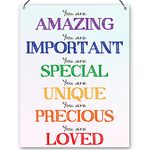 Dorothy Spring You Are Amazing Lovely Rainbow Inspirational Wall Quote Plaque Metal Sign Gift for Friends Size 15x20cm