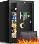 4.0 Cu ft Fireproof Large Safe Box for Home, Home Safes Fireproof and Waterproof with LCD Electronic Keypad and Built in Lock Box, Heavy Duty Anti-Theft Fire proof Safe Box for Home Valuables