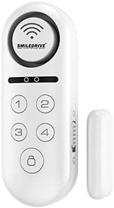 Smiledrive Smart Door Window Open Sensor Alarm WiFi Security System for Home Office with Phone App Alerts and 120dB Loud Siren