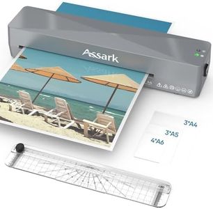 Assark Laminator, A4 Laminator Machine, 9 Inch Thermal Laminator, Personal Laminator Teachers, Hot & Cold Laminator with Laminating Sheets 9 PCS for Home Office School Use