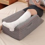 Single Leg Elevation Pillow Post Surgery Leg Pillow | Ankle Knee and Leg Rest Support Pillow for Injury After Surgery – Foot, Leg Pain, Hip, Knee Pain, Improve Blood Circulation 29” x 13” x 9.5”