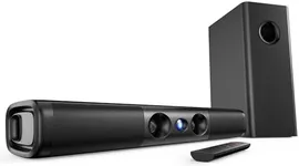 RIOWOIS Sound Bar for Smart TV,3.1ch Soundbar with Wired Subwoofer,100W Deep Bass, TV-ARC/Optical/AUX/Bluetooth 5.3 Connect, Surround Sound System for TV PC/Gaming/Projectors