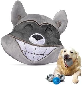 ZENAPOKI Dog Toys for Aggressive Chewers (3in1) - Squeaky Dog Toys Interactive - Dog Toys for Medium Dogs, Large & Small Breeds - Puppy Teething Chew Dog Toy - Juguetes Perros - Grey