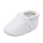 ESTAMICO Baby Boys' Baptism Shoes Premium Soft Sole Infant Prewalker Toddler Sneakers 6-12 Months White