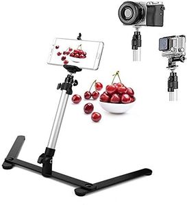 Photo Copy Pico Projector Stand Overhead Phone Mount Adjustable Tabletop Teaching Online Monopod for Live Streaming and Baking Crafting Demo and Draw Recording