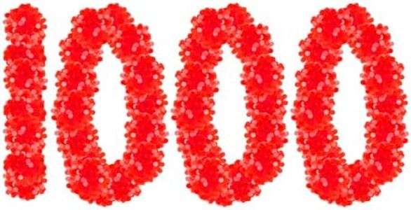 Regal Bingo Plastic Bingo Chips 1000 Pcs - Clear Transparent Counters Game Chips Set for Board Game - Fun Family Bingo Night - 3/4 Inch Red Color