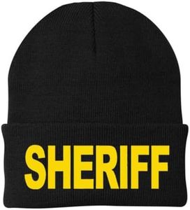 Hero's Pride Standard Watch Cap - Sheriff - Medium Gold on Black